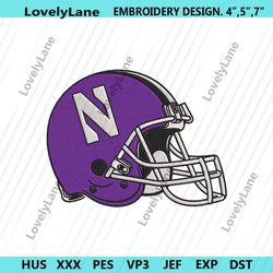 northwestern wildcats helmet embroidery instant download.