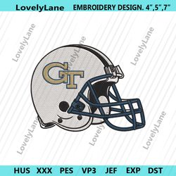 georgia tech yellow jackets helmet embroidery design download file.