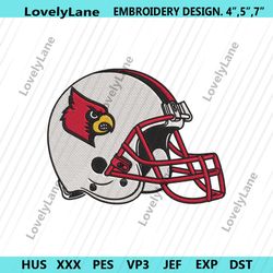 louisville cardinals helmet machine embroidery digitizing