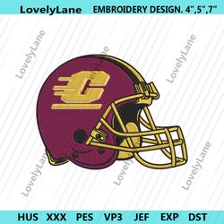 central michigan chippewas helmet machine embroidery file