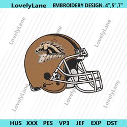 western michigan broncos helmet embroidery design file
