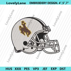 wyoming cowboys helmet embroidery design download file