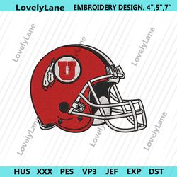 utah utes helmet machine embroidery file