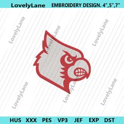 louisville cardinals embroidery design, ncaa embroidery designs, louisville cardinals embroidery instant file