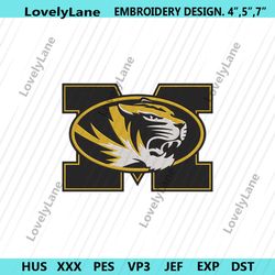 missouri tigers embroidery design, ncaa embroidery designs, missouri tigers embroidery instant file