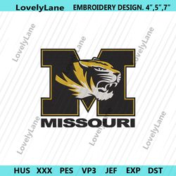 missouri tigers embroidery files, ncaa embroidery files, missouri tigers file