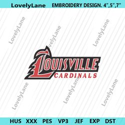 louisville cardinals ncaa logo machine embroidery design, ncaa cardinals logo digital download, louisville cardinals wo