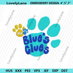 blues clues embroidery instant design, blues clues logo embroidery instant download, blues clues embroidery instant desi