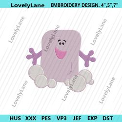 slippery soap machine embroidery design file, blues clues character embroidery digital download, blues clues cartoon emb