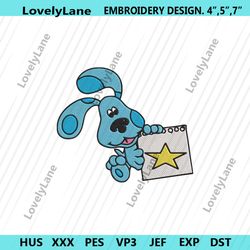 blue clues download embroidery, blues clues cartoon machine embroidery instant, cartoon character embroidery instant des