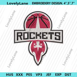 rockets logo embroidery download digital, houston rockets logo embroidery design, houston rockets nba machine design ins