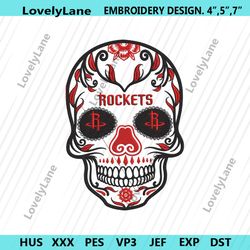 houston rockets skull machine embroidery download, houston rockets logo embroidery design, nba design download embroider