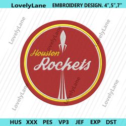 houston rockets symbol machine embroidery digital, houston rockets logo embroidery design, nba embroidery design file do