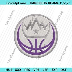 sacramento kings logo machine embroidery design,sacramento kings basketball embroidery design, nba king logo instant emb