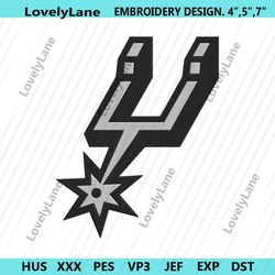 san antonio spurs logo symbol embroidery instant files, san antonio spurs embroidery design download, san spurs embroid