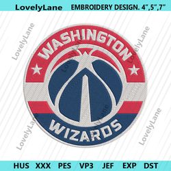 washington wizards logo embroidery instant files, washington wizards embroidery design, washington wizards basketball te