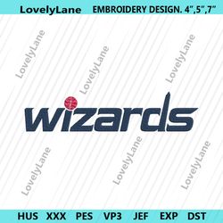 washington wizards wordmark logo embroidery download, washington wizards embroidery design, nba team logo embroidery dow