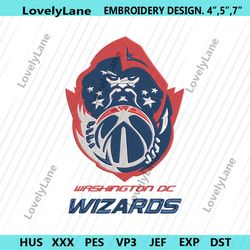 washington dc wizards logo embroidery design files, washington wizards embroidery design, nba machine embroidery digital