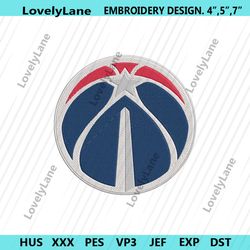 washington wizards logo embroidery files, washington wizards embroidery design, nba washington wizards machine embroider