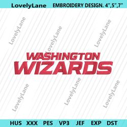 nba washington wizards wordmark logo embroidery files, washington wizards embroidery design, nba embroidery download des