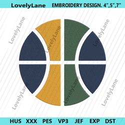 nba utah jazz note logo embroidery instant files, utah jazz logo embroidery design, utah jazz logo embroidery download i