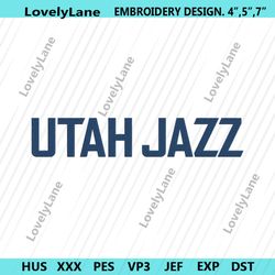 utah jazz wordmark logo embroidery instant files, utah jazz logo embroidery design, logo utah jazz team embroidery insta