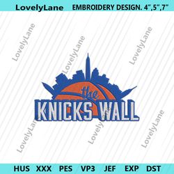 new york knicks logo embroidery designs files, the knicks wall embroidery design download, nba logo embroidery