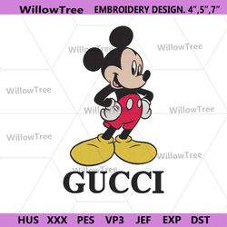 Mickey Disney Gucci Basic Logo Embroidery Design Download