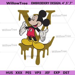 Embroidery LV Dripping Mickey Disney Design File