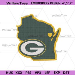 green bay packers embroidery files, nfl embroidery files, green bay packers file