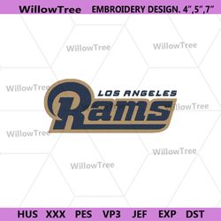 Los Angeles Rams Wordmark Logo Machine Embroidery, Rams Football Team Embroidery Design