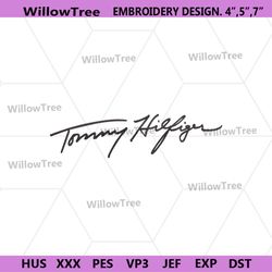 Tommy Hilfiger Logo Handwritter Embroidery Download File