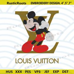 louis vuitton mickey cartoon logo embroidery disney file machine embroidery