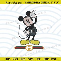 black mickey mouse gucci logo embroidery design files