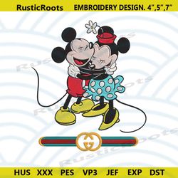 happu mouse couple gucci logo embroidery design files