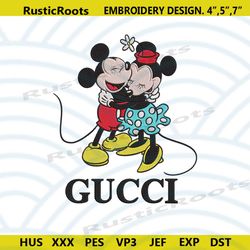 gucci mouse couple machine embroidery design download files