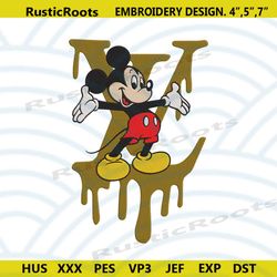 mickey welcome louis vuitton dripping embroidery design file