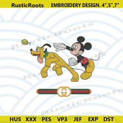 mickey play with mickey gucci logo embroidery design file