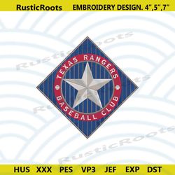 texas rangers baseball club logo machine embroidery