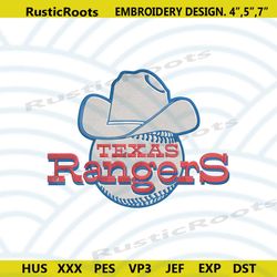 texas mlb cowboy hat logo embroidery design download file