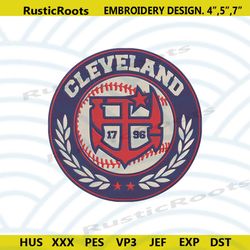 cleveland guardians 1796 baseball classic circle logo machine embroidery design