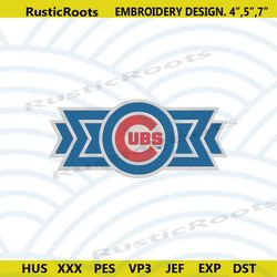 chicago cubs mlb baseball team logo machine embroidery design