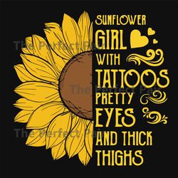 sunflowers, trending svg, trending, sunflower girl with tattoos pretty eyes, trending svg, trending now,