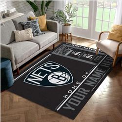 customizable brooklyn nets wincraft personalized nba rug living room rug us gift decor