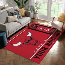 customizable chicago bulls wincraft personalized nba area rug bedroom rug home decor floor decor