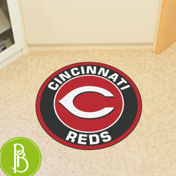 cincinnati reds personalized mlb team logo area rug ideal for living room decor