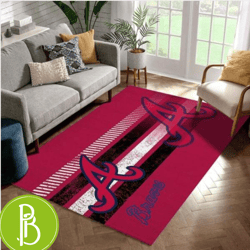 custom atlanta braves mlb rug sporty floor decor for any room