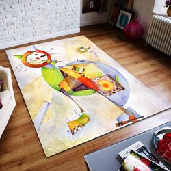 cute cat rug, cat rug, animal rug, abstract rug, custom rug, home decor rug, modern rug, non slip rug, popular rug