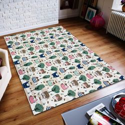 cute kitties rug, kitties rug, abstract rug, custom rug, home decor rug, modern rug, non slip rug, popular rug, area rug