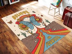 hippie cool rug, sun and moon, hippie style room rug, hippie girl gift, hippie gift, hippie home decor, hippie custom